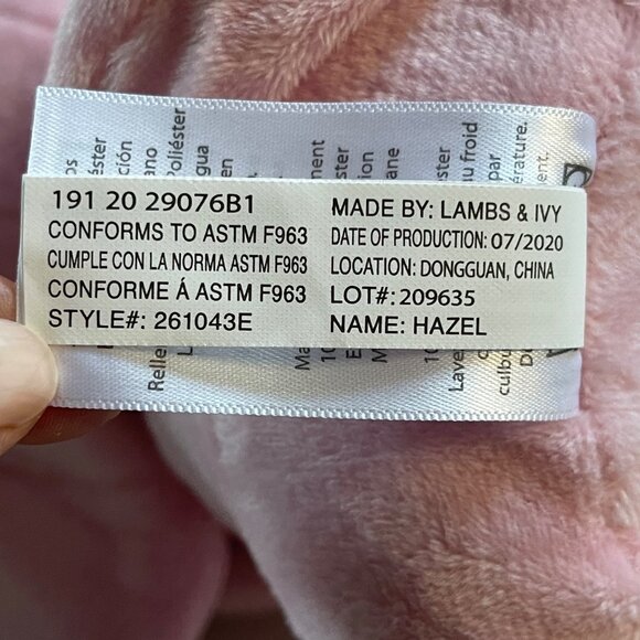 Bedtime Originals NEW W/ TAGS Hazel Pink Plush Elephant Stuffed Animal Baby Toy - Picture 7 of 12